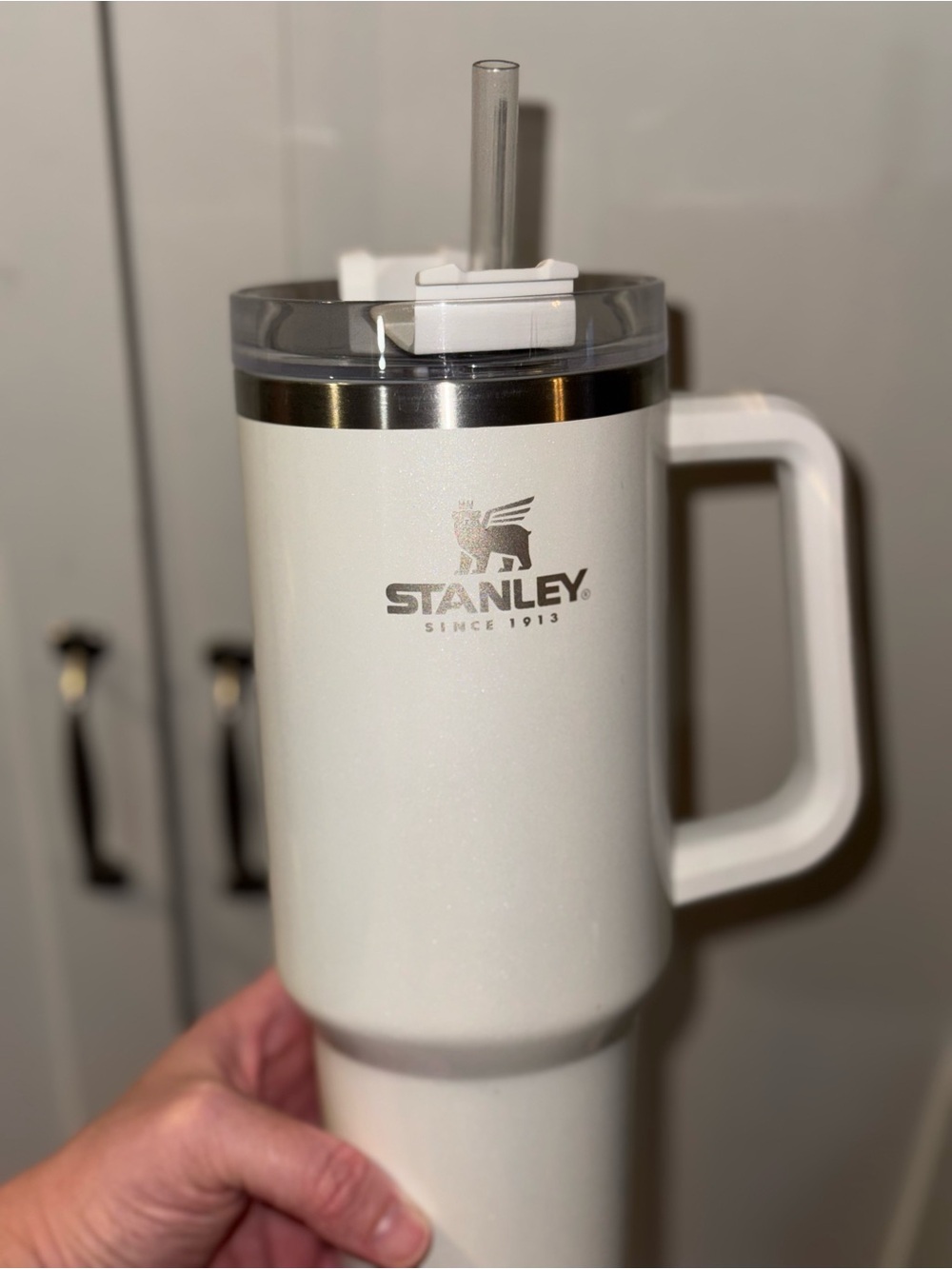 RARE Stanley 1st GEN OG White 40 oz Adventure Quencher Stainless Steel Tumbler